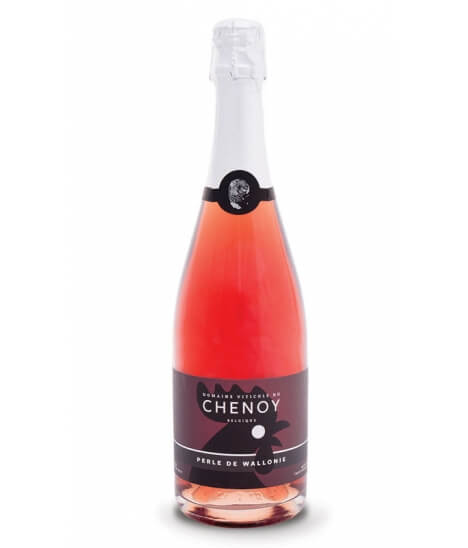 Vin pétillant rosé belge bio - AOP Crémant de Wallonie - Domaine du Chenoy - Cuvée Perle de Wallonie - Extra Brut